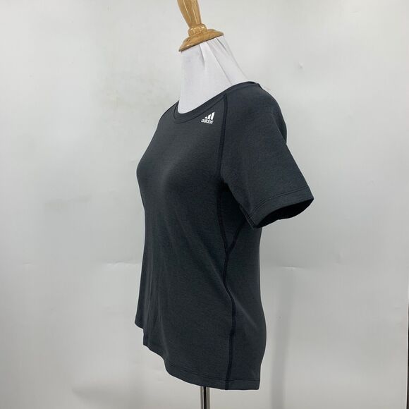 Adidas Aeroready T Shirt Womens XS Extra Small Black Short Sleeve Training Tee - Picture 4 of 12